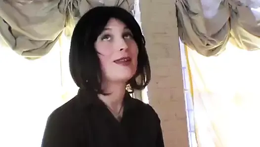 Vintage Goth Trans Girl with Juicy Cock