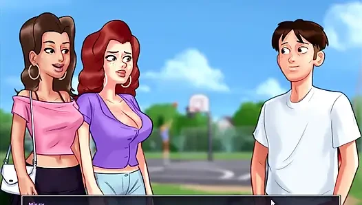 Summertime saga - Jenny had her baby. Johannes fucked Odette on the bike. Johannes fucked Roxxy