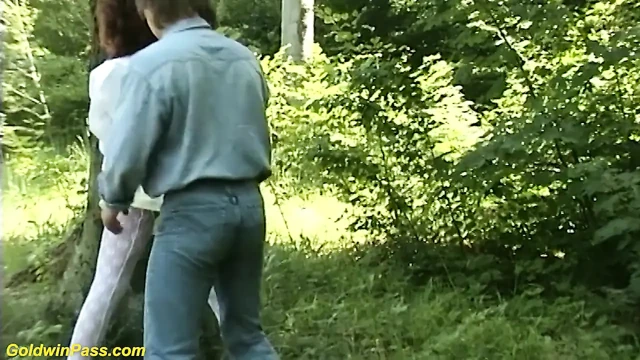 German skinny redhead wife fucked outdoors