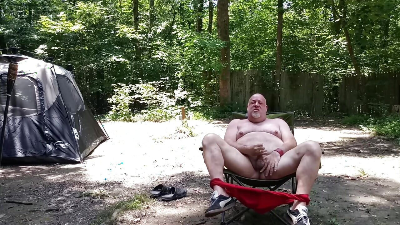 Kennie Jai Catches Bear in the Woods Jerking off and Cums on Him