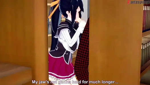 Akeno nyepong kontolku di perpustakaan umum - dxd ntr madness series