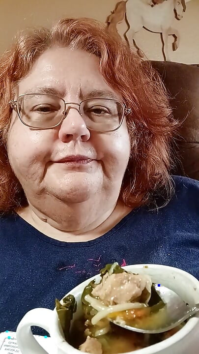 Enjoy eating a bowl of home made soup with me!