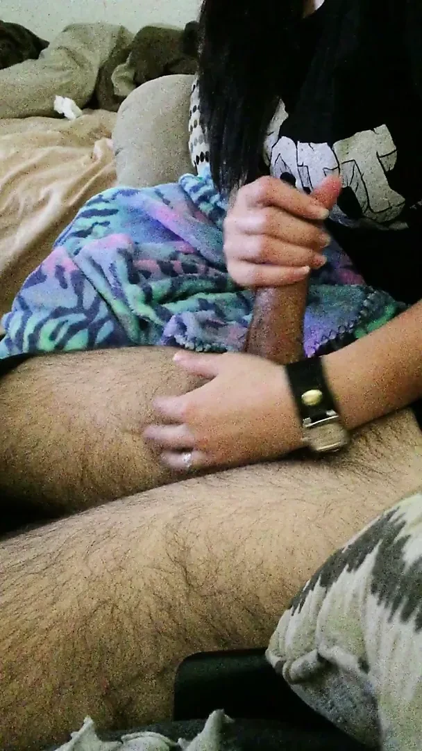 Stroking and playing with my dick while we Netflix and chill