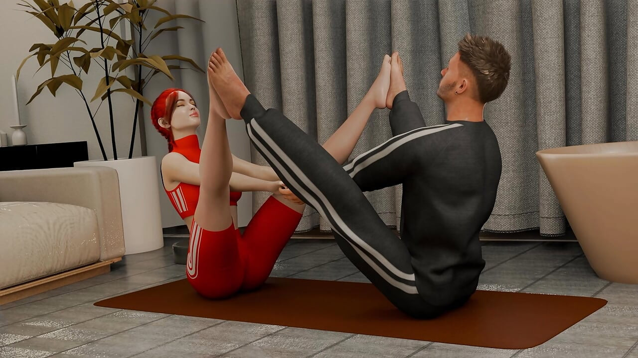 Fucked the yoga teacher on the pretext of learning yoga
