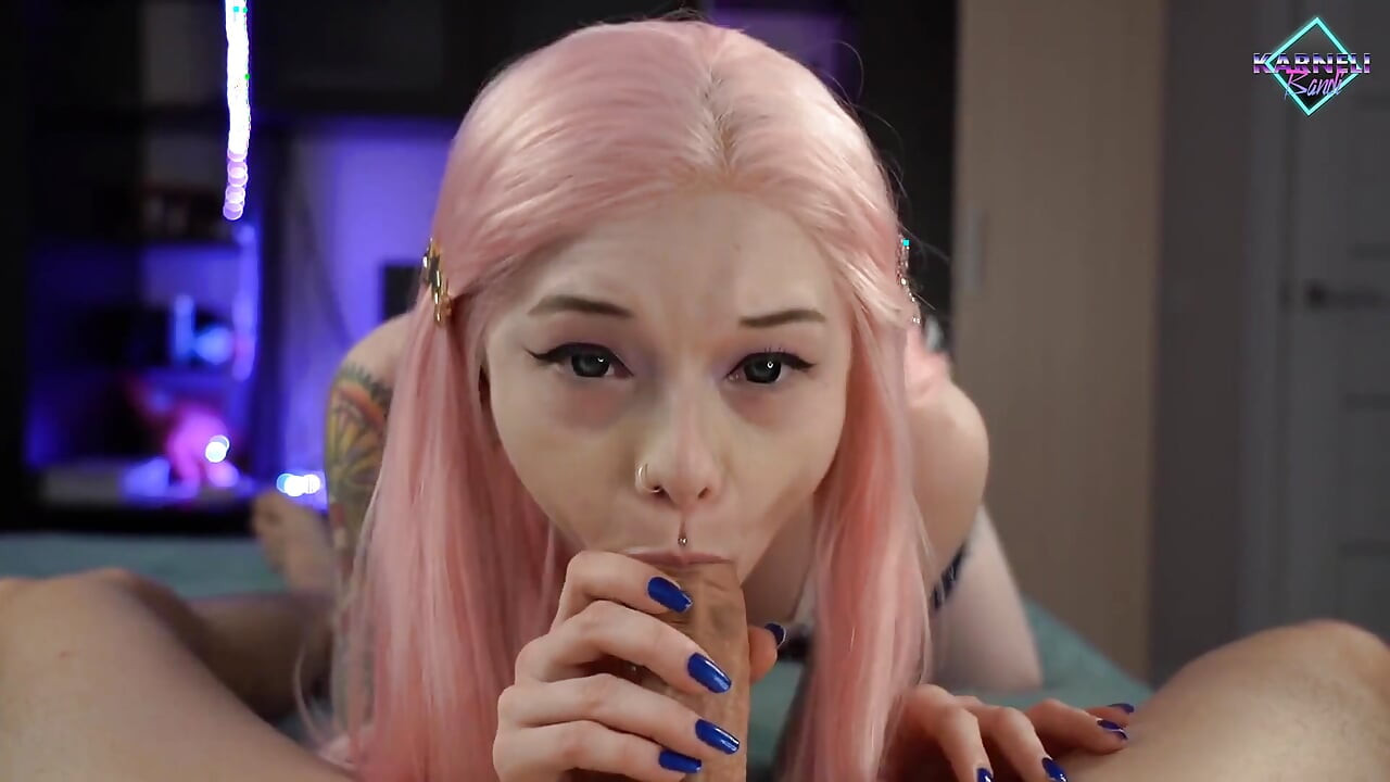 Stepdaddys Girl Gives Footjob and Blowjob