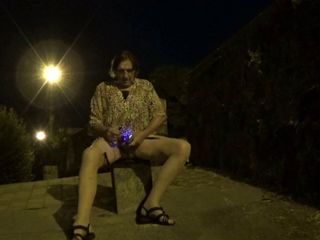 Transgender travesti klingt im Freien, Dildo, Dessous 133a