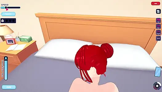 Si cewek hot rambut merah dientot habis-habisan sampai matanya mengan