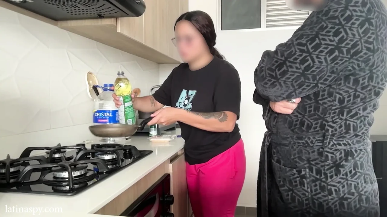 kitchen with latin titties part 1