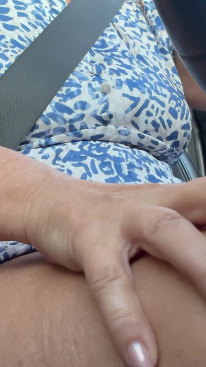 Elegant stepmom is in a good mood on her way to work and is approached by a curious driver | Clip 1