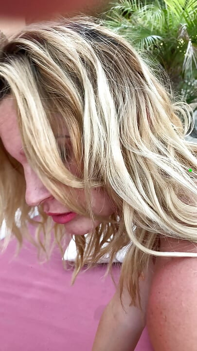 Blonde MILF Sucking a Dick in POV