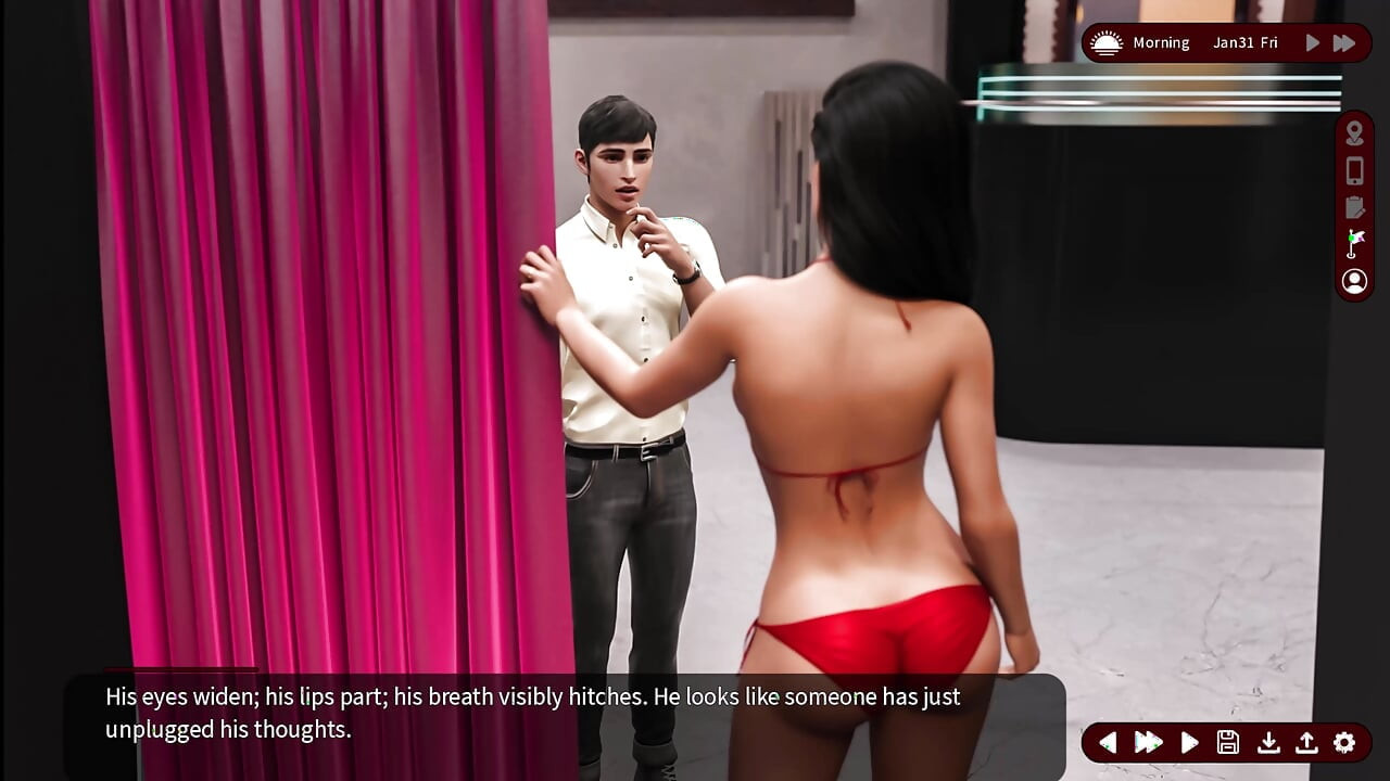 Whispers of Desire 22 Sarah Showed Her Boobs to the Boutique Assistant Louis