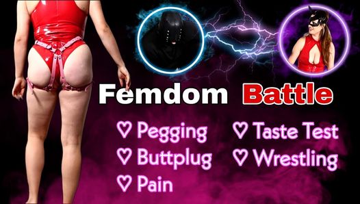 Femdom Battle Arena! Wrestling misto pegging test di gusto bDSM bondage FLr vero fatto in casa milf matrigna