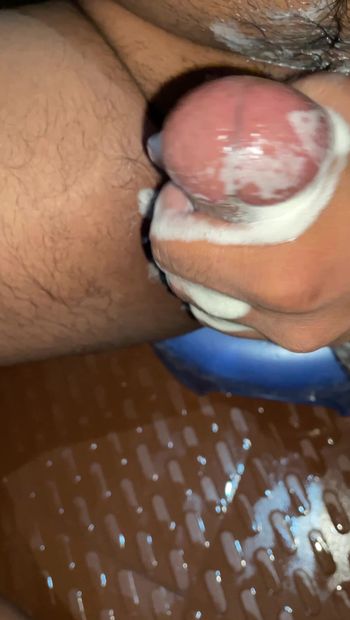 Big cock cum in bathroom