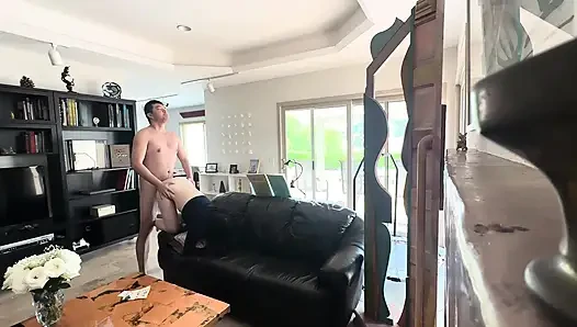 Chinese stud Yummy Jimmy fucks stripper Slutty Kitty in the living room