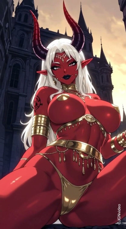 85. My demon girlfriend sexy pose (Ai animation) | Clip 1