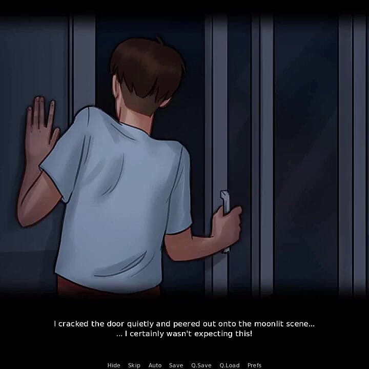 Summertime saga: stepson caught his stepmom naked in the pool with another women ep 186