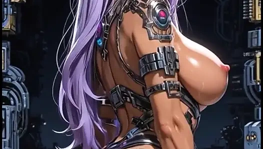 Cyberpunk girl bouncing ass (Ai animation)
