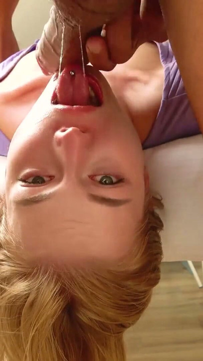 Cute Blonde Pornstar Mimi Cica Rough Face Fuck Throat Pie Close Up | Clip 1