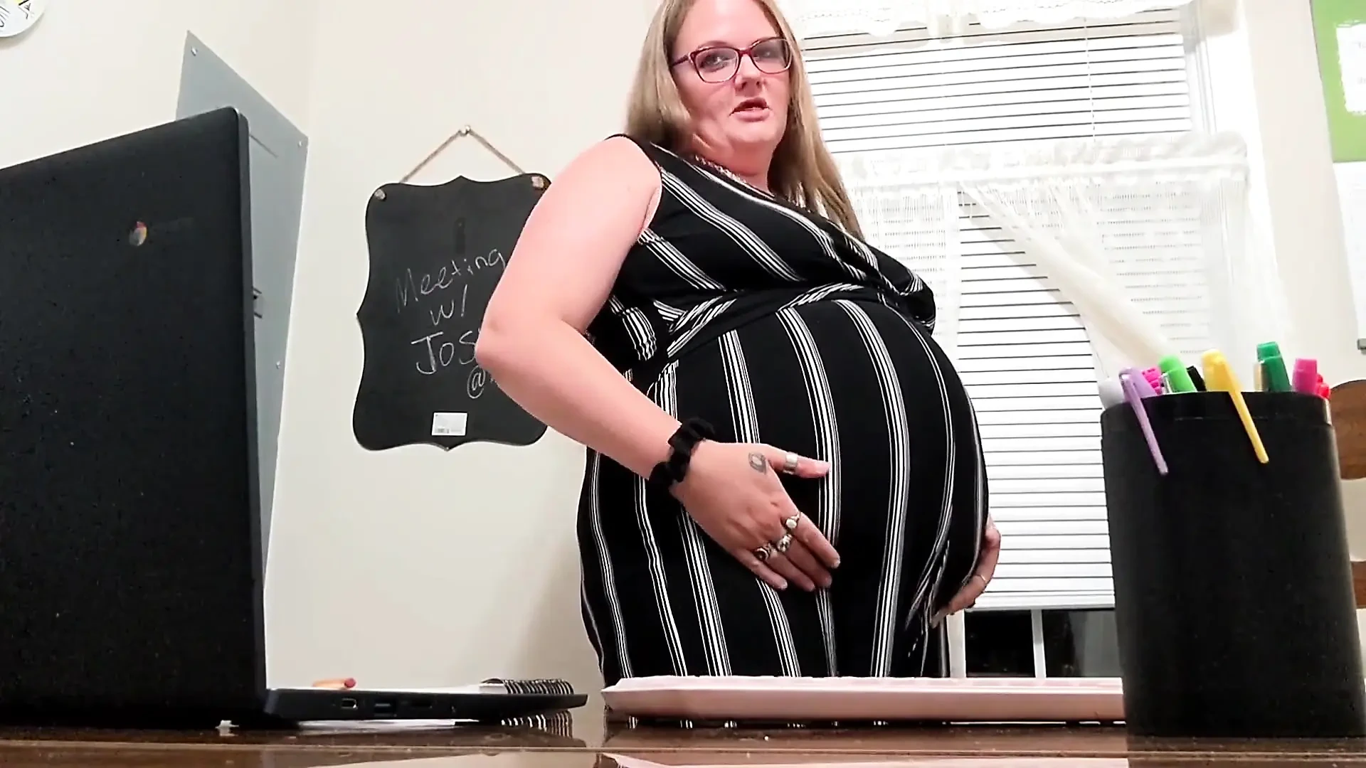 Your Teacher Gives You JOI in Her Office and Reveals That You Got Her Pregnant!