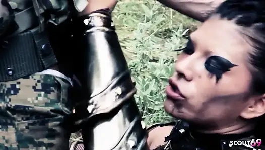 Big Tit Cosplay MILF Yoha Fucked Outdoors by a Thick Cock