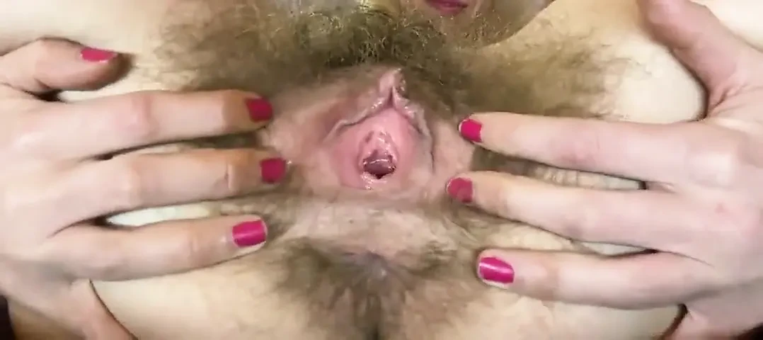 Big clit squirting, dripping wet orgasm hairy pussy