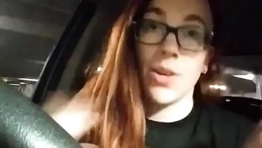Risky Parking Garage Clit Rubbing Car Masturbation