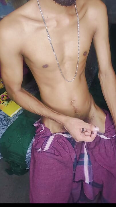 Young boy in the village wants to have sex while writing