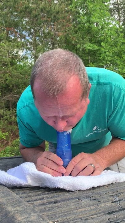 Dildo deepthroating