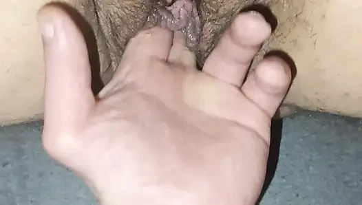 Stepsister gets fingered by stepbrother. The Hairy Cunt