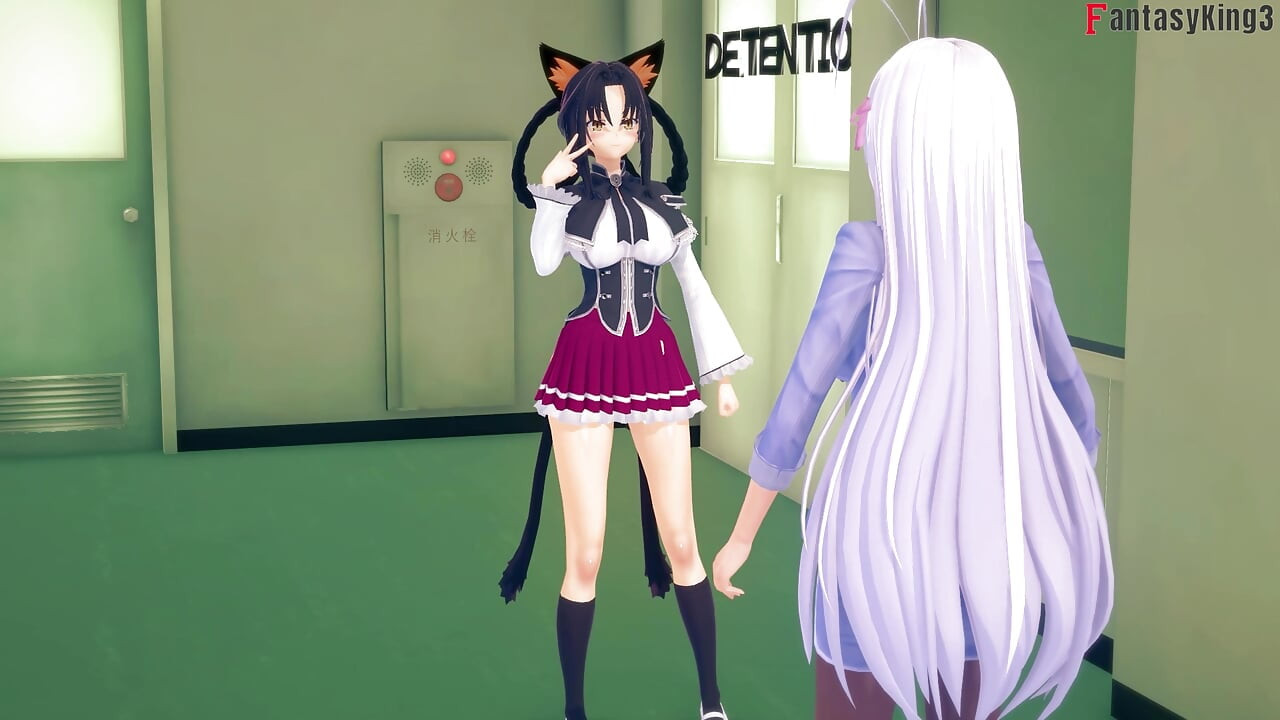 Rossweisse erwischte mich fast beim ficken mit Akeno - AUF DERER, DER NTR Madness Serie