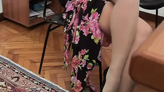 Beautiful Busty MILF Masturbates at Casting