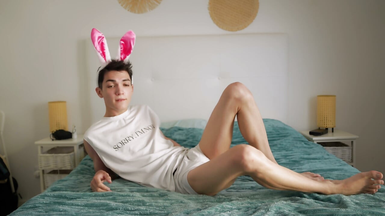 Jerking off with Bunny Ears - Just the Look