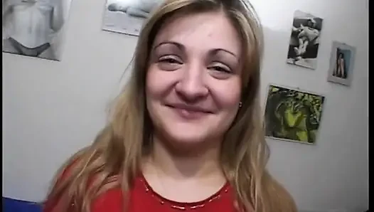 Blonde slut sucking dick in pov action at casting
