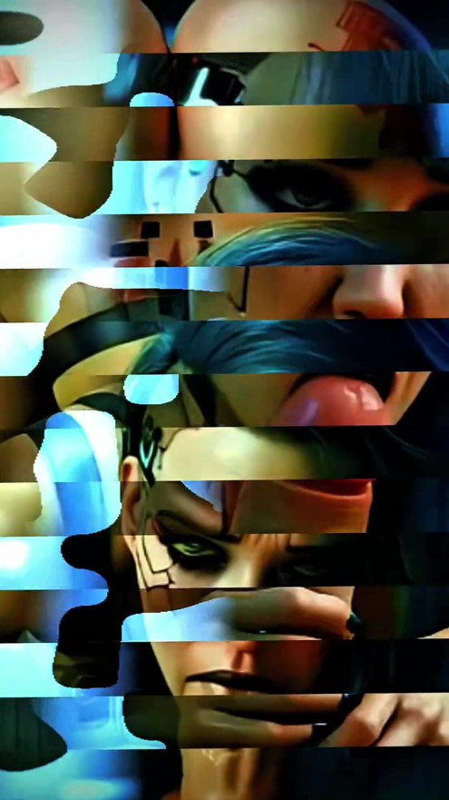 Blue Hair Cyberpunk Slut - Blowjob and Fuck (100% AI Generated 4K) | Clip 1