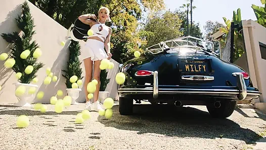 MILFY Naughty MILF Armani Black And Her Cutie Girlfriend Matty Mila Perez Take Turns Riding Young Stud's Cock