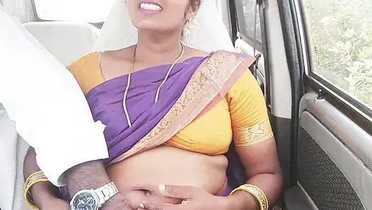 Pembantu india dengan kain sperma lagi asik ngomong jorok sambil ngomong jorok di dalam mobil