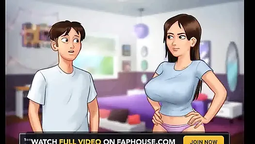 Summertime saga: stepsister shows her tits to her stepbrother ep 50, 51
