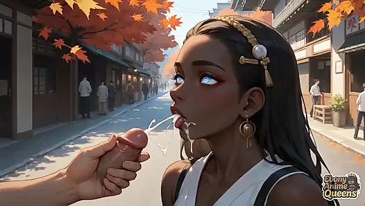 Богиня темного оттенка снабжает дерзко пылкий оральный камшот, восхитительно соответствующий самый горячий, Messiest XXX