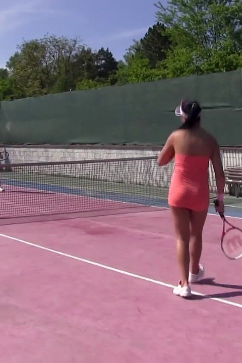 Horny Mixed Double Tennis Match
