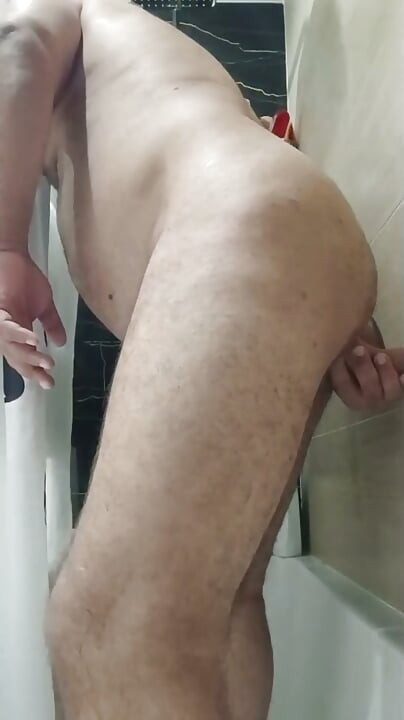 My husband is testing our new toys.