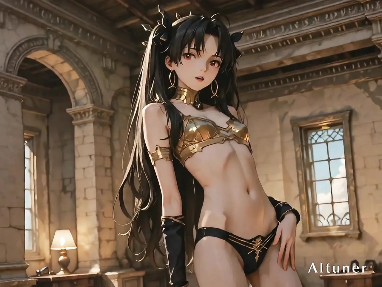 She Undressed Slowly in the Temple at Dusk