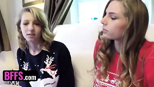 BFFS - две симпатичные девушки Sydney Cole и Moriah Tyler Recieve шаловливые подарки в ящиках от извращенных чуваков