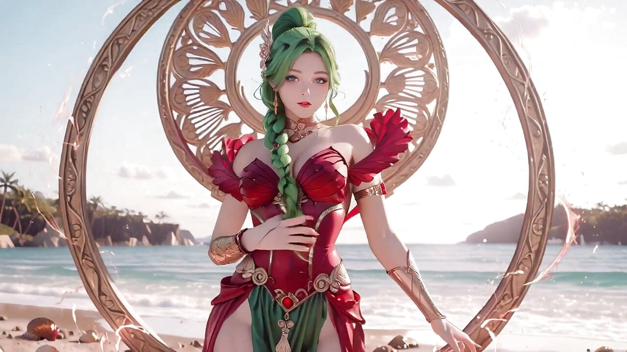 Yeşil tanrıça plajı soliloquy! Kırmızı altın zırh altında hangi bikini saklanır?