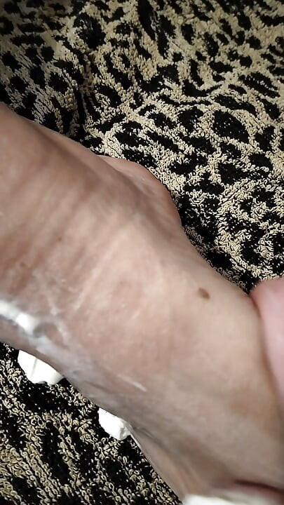Foot job then fingering my wife