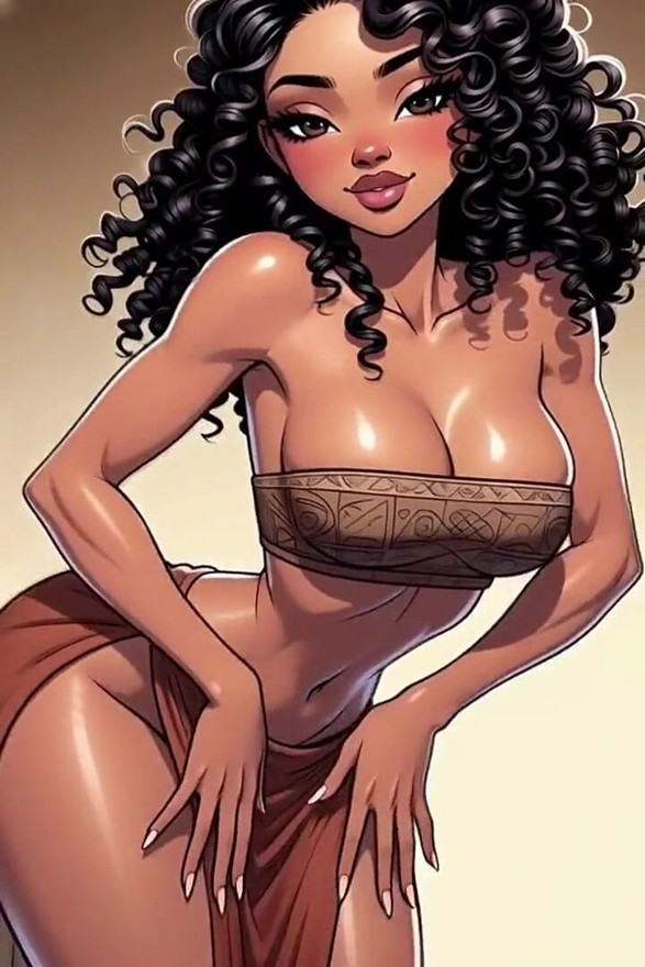 Ai Generated - Hentai Cartoon Animated Anime African American Black Ebony European Trans Goddess Stripper Fucks Step Sister