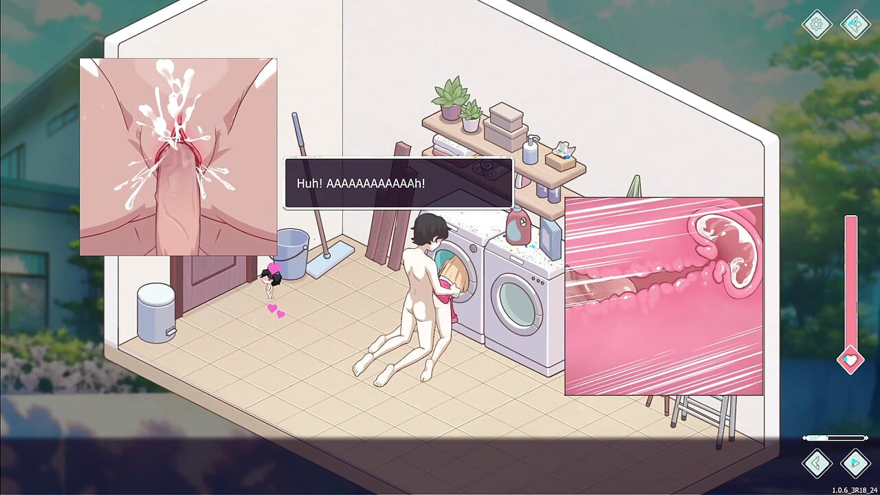 Happy student part 3! Washing machine sex!