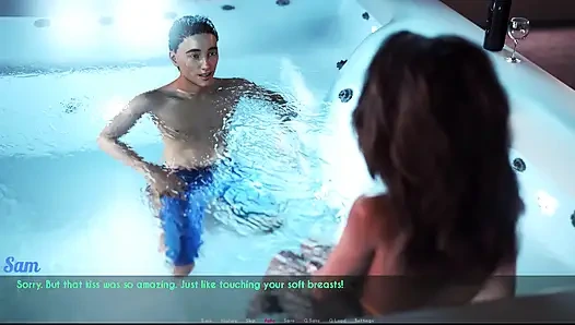 Awam Sophia и Sam Проводят время в хоттубе