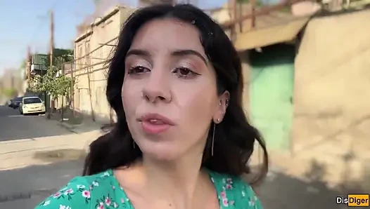 Triple Cum on Face for Village Whore - Public Cumwalk