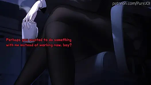 Rio from Blue Archive tests her new innovation on you (Feet and Pantyhose)