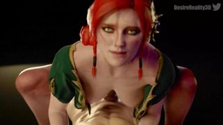 Anal Pulgged Triss Merigold Rides A Cock